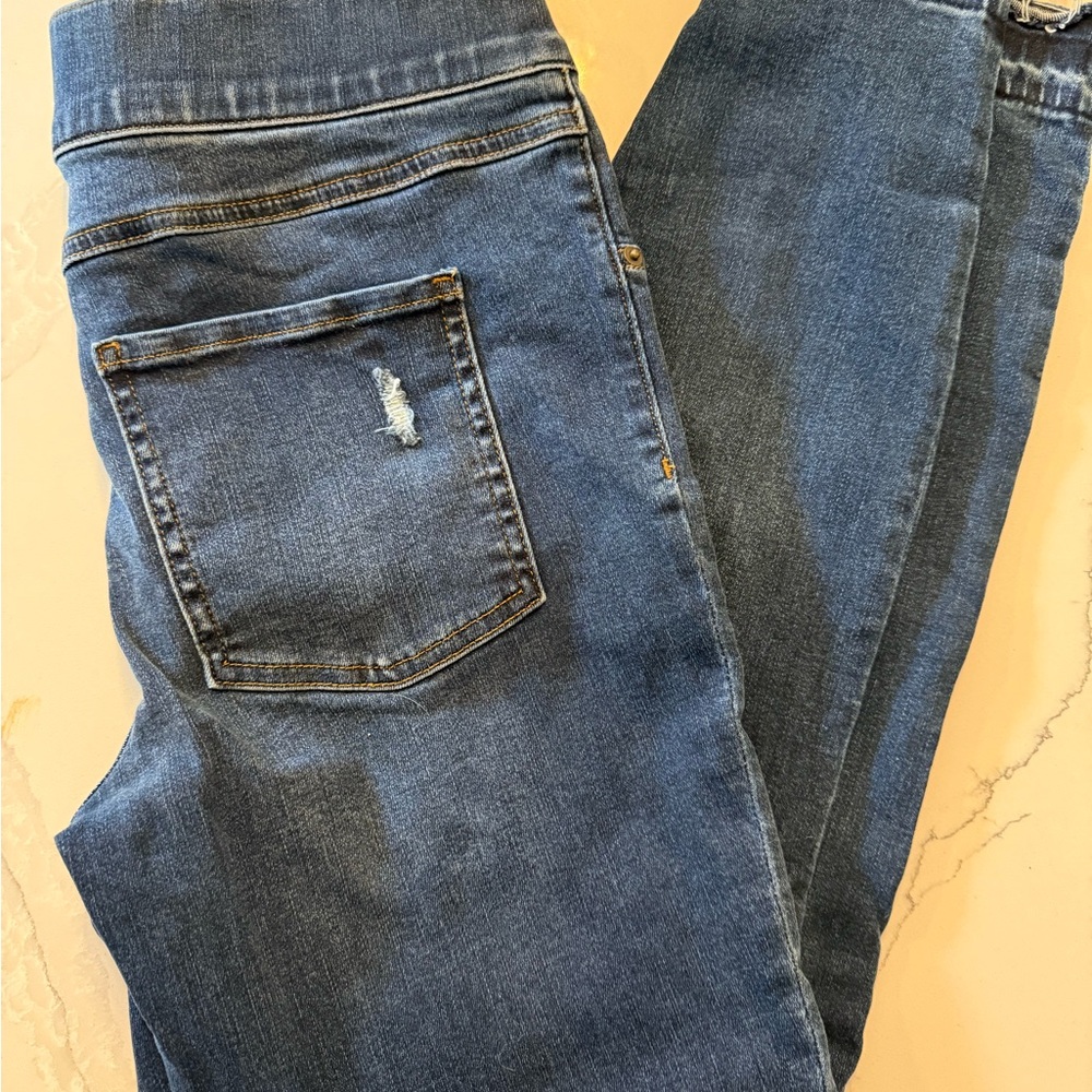 SPANX Blue Ankle Cropped Jeans Modern Fit